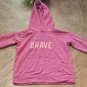 Brave Pink Kids Hoodie Size 4/5 We Wander